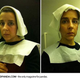 Illustration for article titled 15th Century Flemish Style Portraits Recreated In Airplane Lavatory